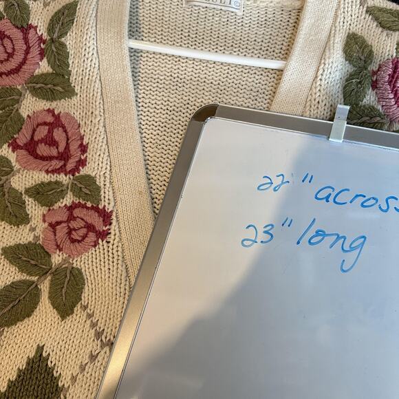 Ralsey Sweater Womens Large Floral Argyle Button Cardigan Vintage Style Knit - Picture 11 of 11